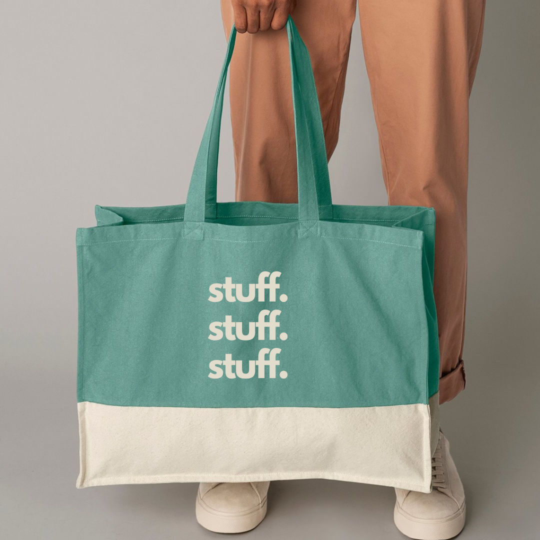 Stuff Stuff Stuff Beach Bag - Sage Green