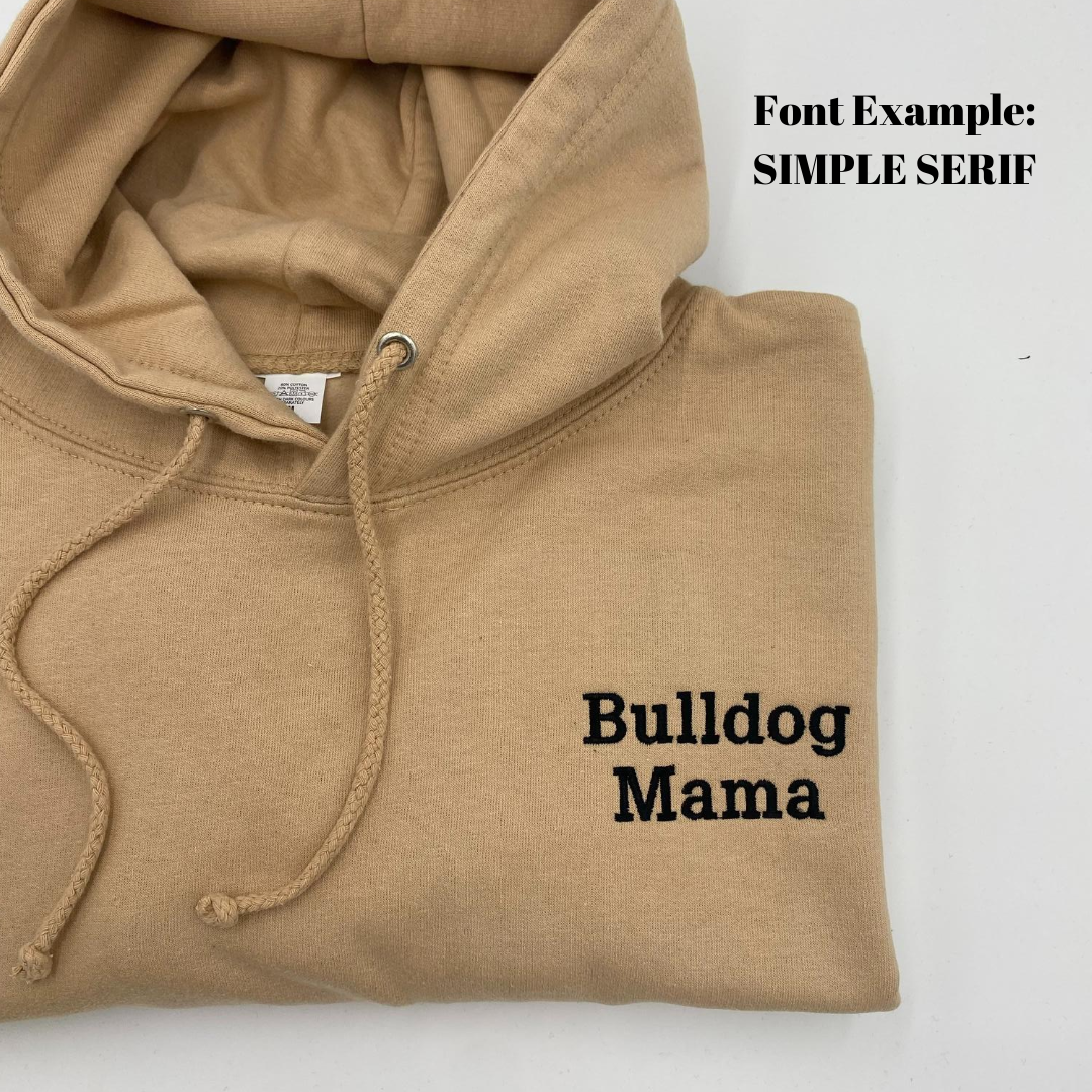 Simple Serif Font Example | Ted & Stitch