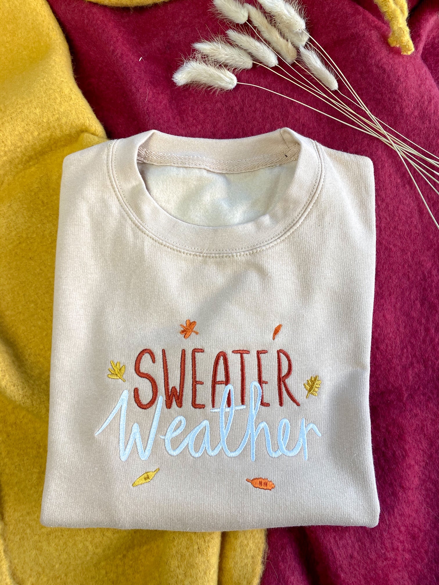 Sweater Weather Autumnal Embroidered Sweatshirt – Ted Stitch Limited