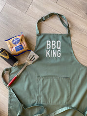 BBQ King Sage Green Apron | Ted & Stitch