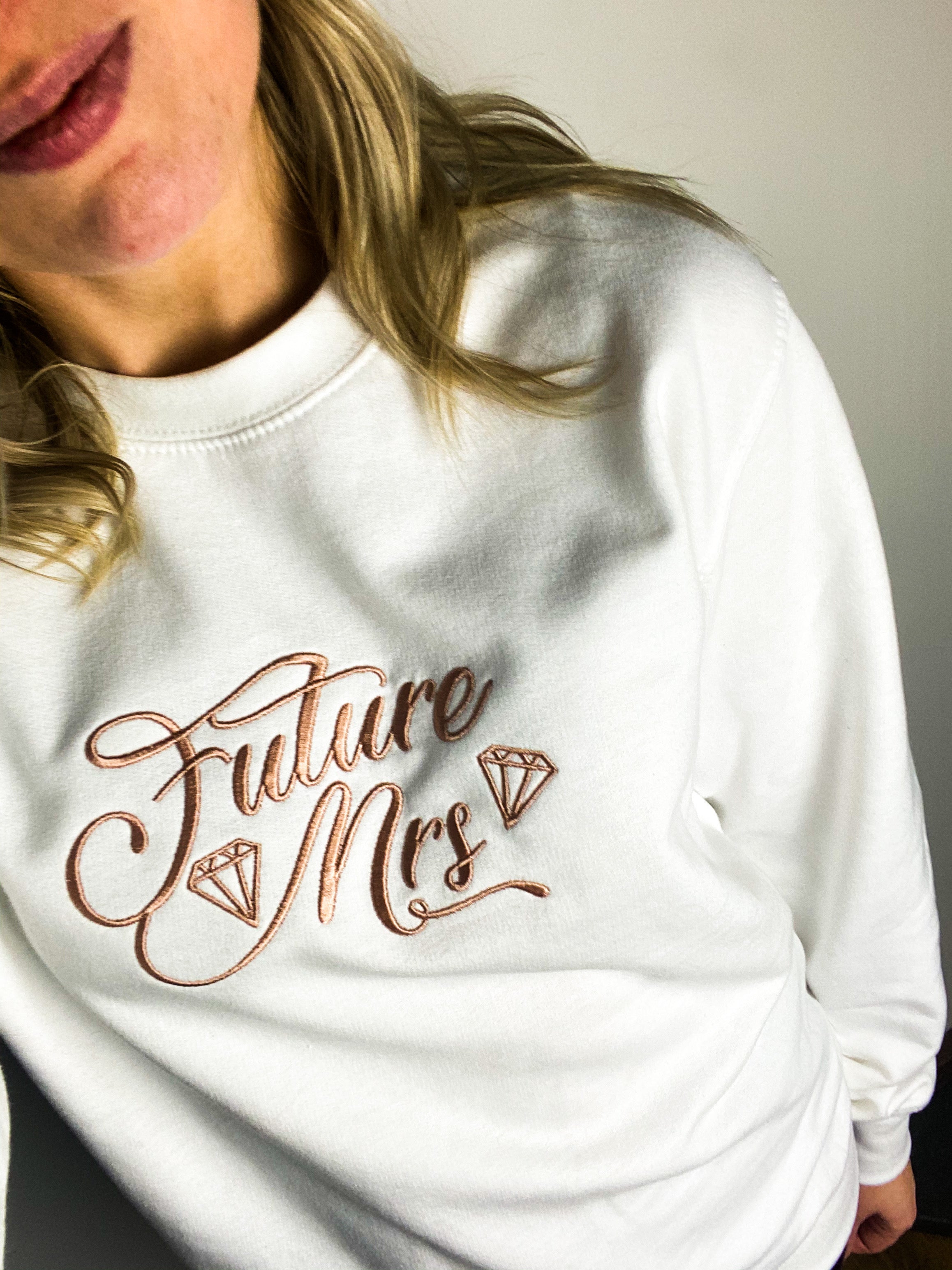 White Future Mrs Sweater | Ted & Stitch