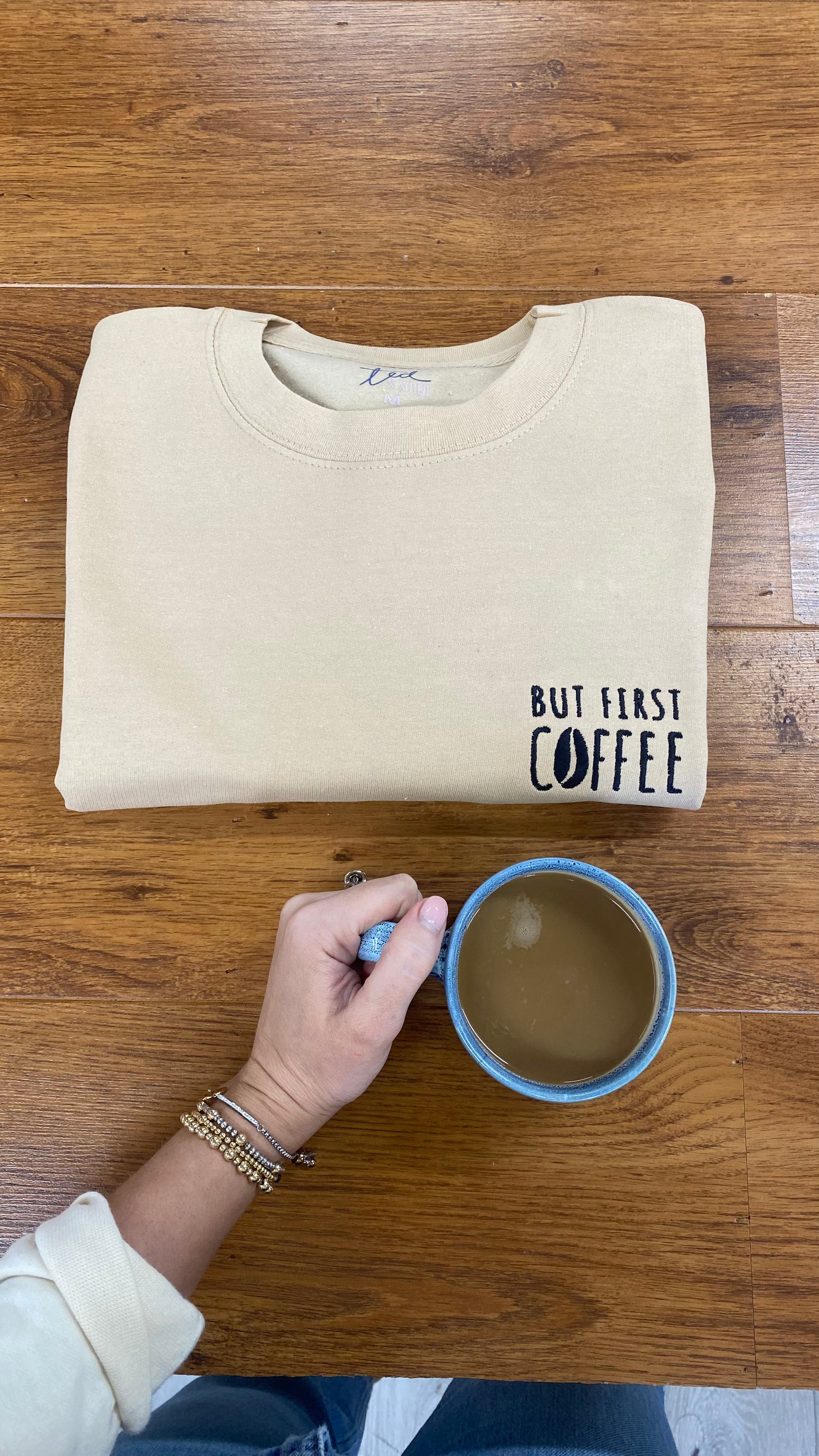 But First Coffee Sweater Regular Hoodie or Crossneck Hoodie