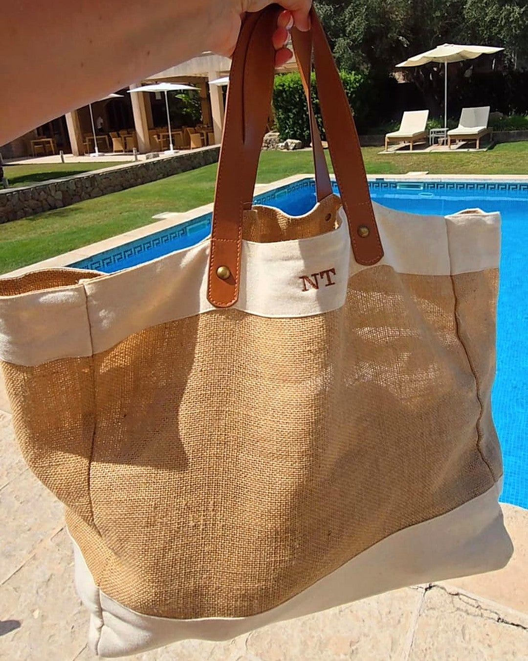 The Monogram Jute Shopper