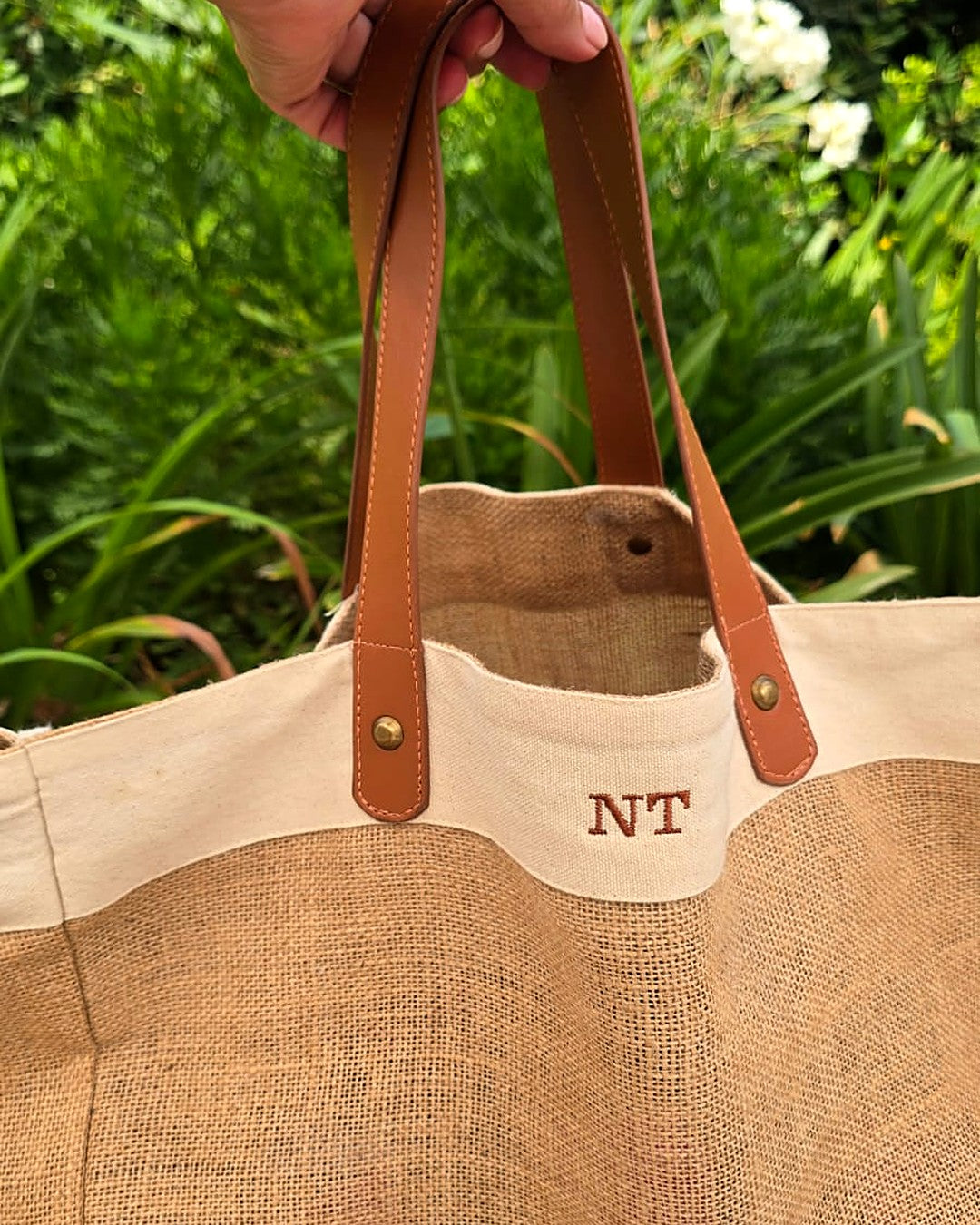 The Monogram Jute Shopper