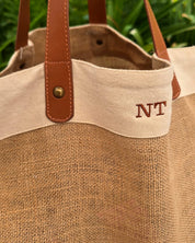 The Monogram Jute Shopper