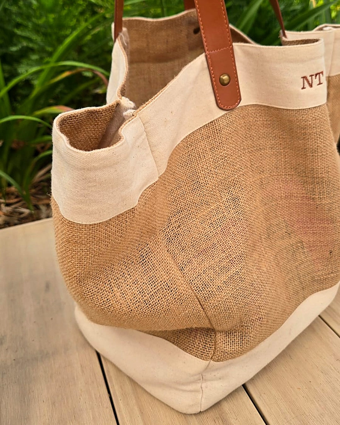 The Monogram Jute Shopper