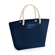 Nautical Beach Rope Bag Navy or Natural