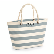 Striped Nautical Beach Rope Bag Navy, Pink or Grey