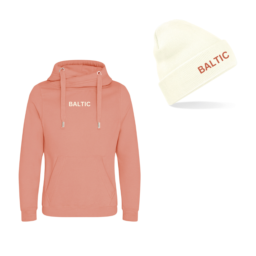 Black Friday Bundle - Dusty Pink Baltic Cross Neck Hoodie and Hat £52 Now £40 (Copy)