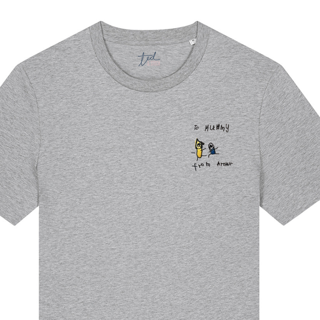 Personalised Handwriting Embroidered T-shirt