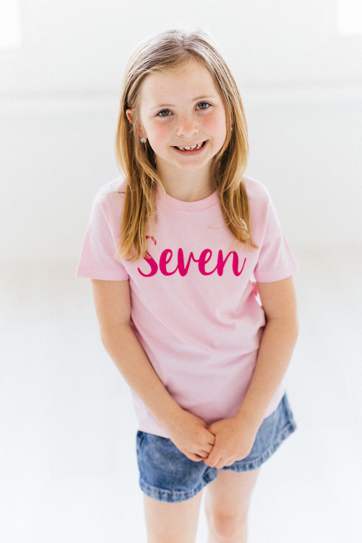 Birthday Girl Milestone Number T-shirt Age 3-13