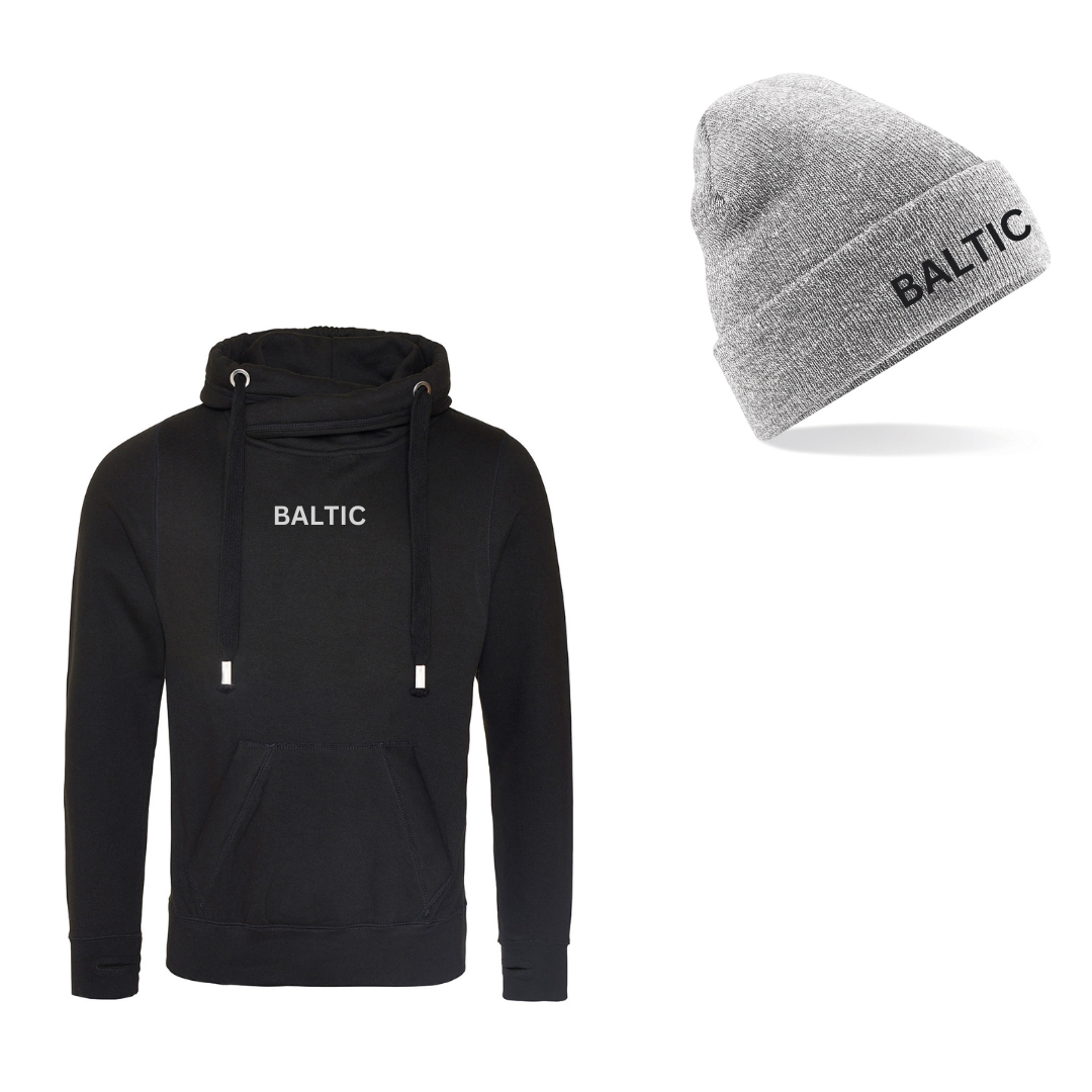 Black Friday Bundle - Black Baltic Cross Neck Hoodie and Hat £52 Now £40