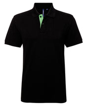Men's classic fit contrast polo