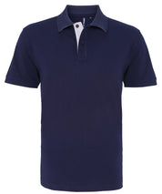 Men's classic fit contrast polo
