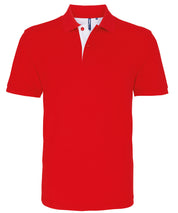 Men's classic fit contrast polo
