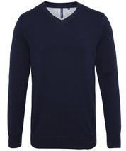 Men's cotton blend v-neck sweater