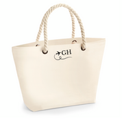 Nautical Beach Rope Bag Navy or Natural