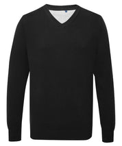 Men's cotton blend v-neck sweater