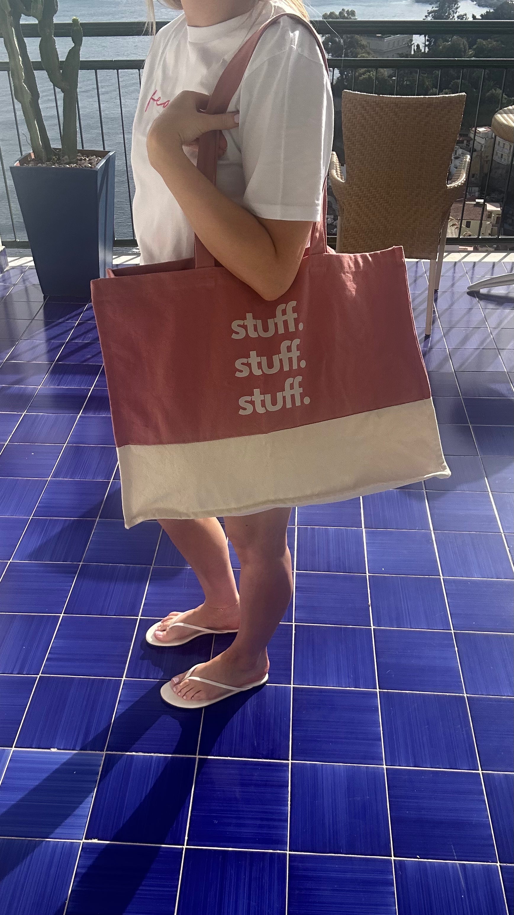 Stuff Stuff Stuff Beach Bag - Rose