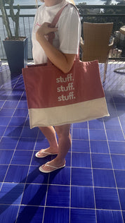 Stuff Stuff Stuff Beach Bag - Rose