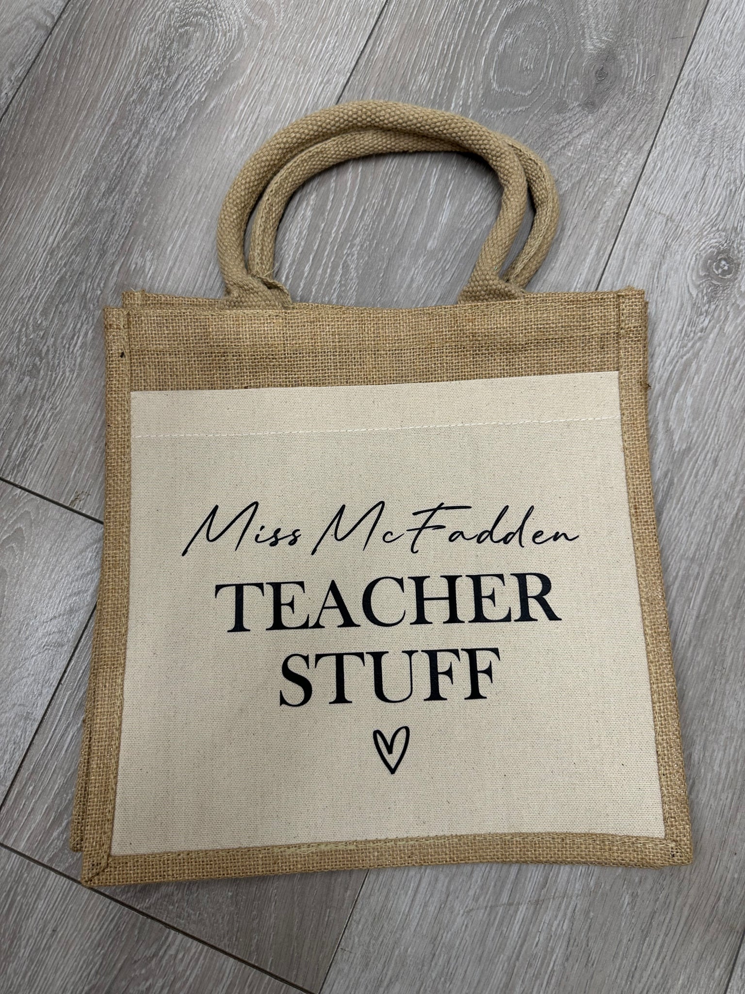 SAMPLE SALE Miss McFadden teacher tote bag