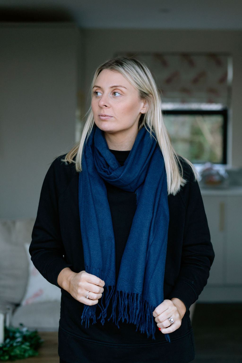 SAMPLE SALE Classic Navy Personalised Scarf
