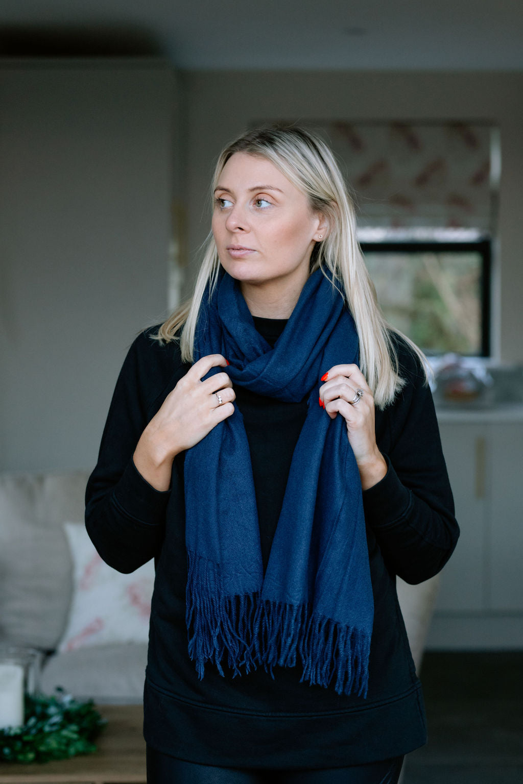 SAMPLE SALE Classic Navy Personalised Scarf