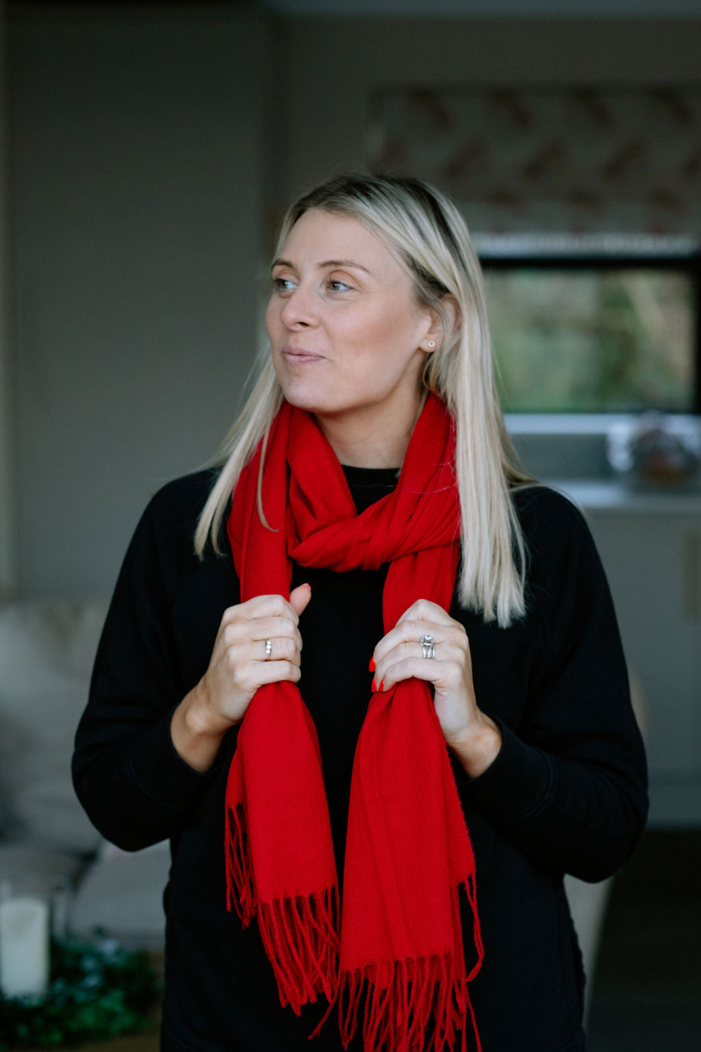 SAMPLE SALE Classic Red Personalised Scarf