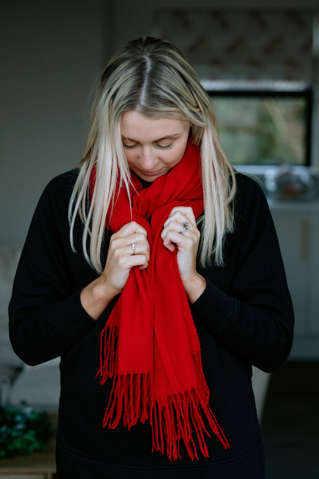 SAMPLE SALE Classic Red Personalised Scarf