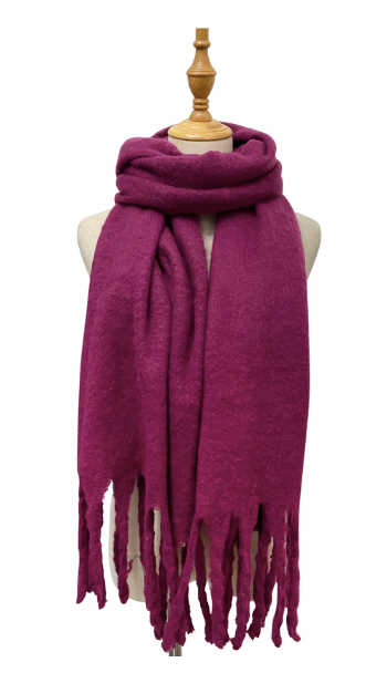 Personalised Purple Tassel Blanket Scarf