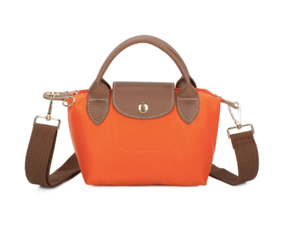 Mini Grab Handle Pouch Bag Orange