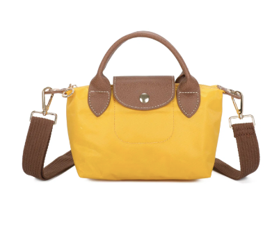 Mini Grab Handle Pouch Bag Yellow