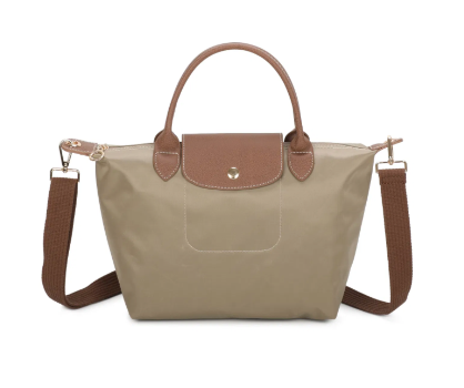 Midi Grab Handle Pouch Bag Beige