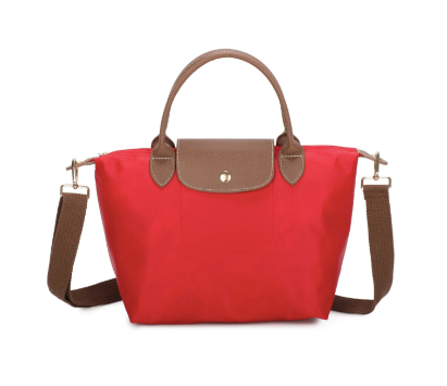 Midi Grab Handle Pouch Bag Red