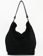 Ellen Real Suede Bag - Black
