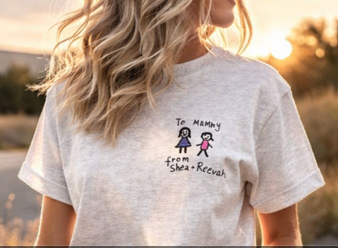 Personalised Handwriting Embroidered T-Shirt – A Wearable Memory Keepsake
