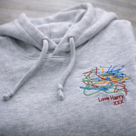 Personalised Handwriting Embroidered Hoodie – A Wearable Memory Keepsake