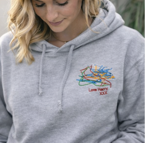 Personalised Handwriting Embroidered Hoodie – A Wearable Memory Keepsake