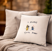 Personalised Handwriting Embroidered Cushion Cover – Custom Keepsake Gift