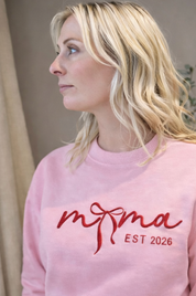 Mama Est. Year Bow Printed Sweatshirt – Personalised Mum Gift