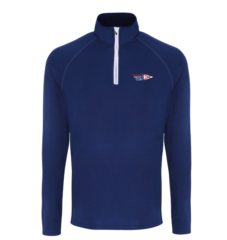 Quoile Sailing Club ¼ Zip Performance Top – Printed Logo - Mens and Ladies