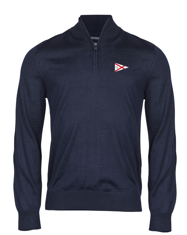 Quoile Sailing Club Merino Half-Zip Knit – Embroidered - Men’s