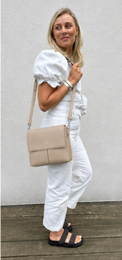 Kelly Large Crossbody Bag - Beige
