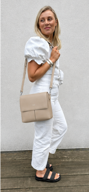 Kelly Large Crossbody Bag - Beige
