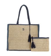 Personalised Woven Tote Bag - Navy