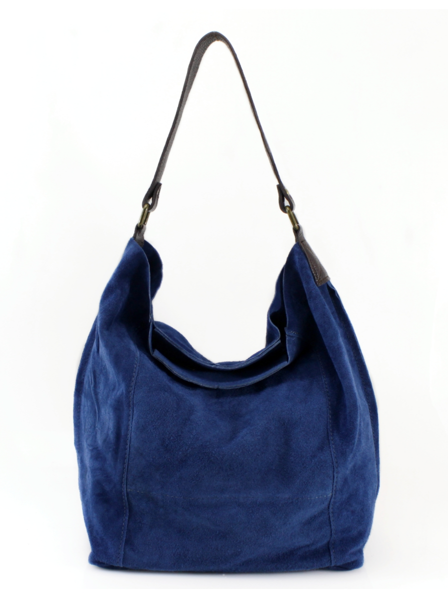 Ellen Real Suede Bag - Blue