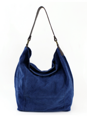 Ellen Real Suede Bag - Blue