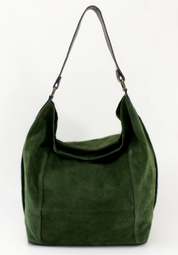 Ellen Real Suede Bag - Army Green