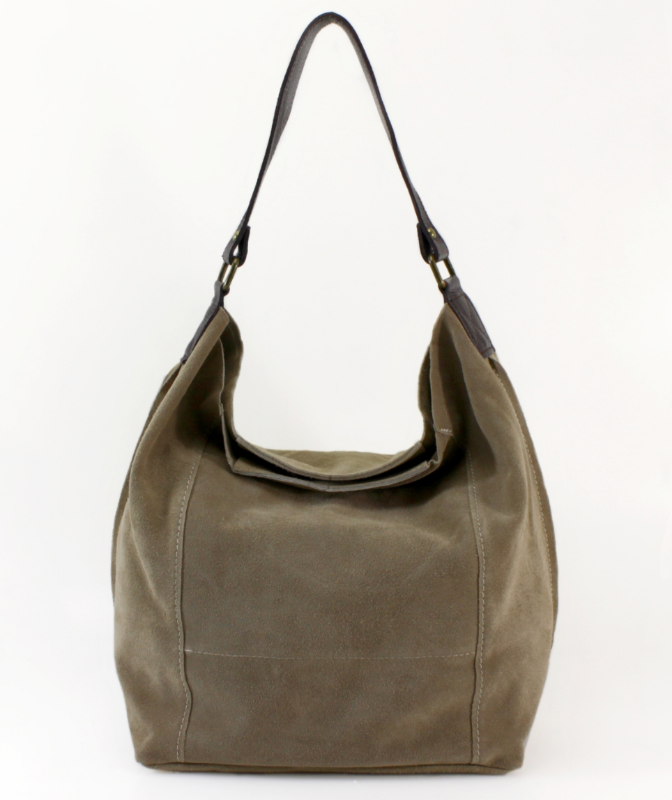 Ellen Real Suede Bag - Beige