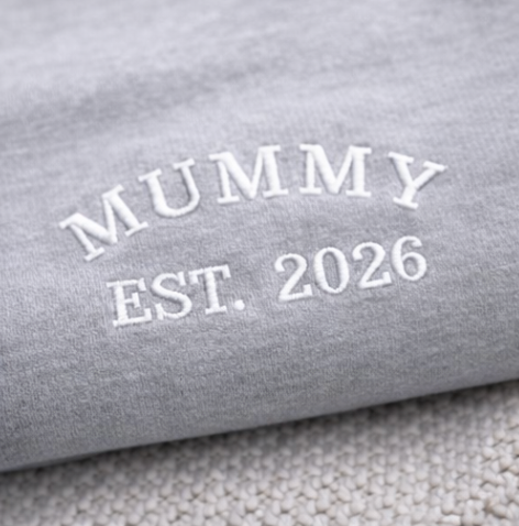 Personalised Mama Est. Year Embroidered Sweatshirt – Custom Mummy or Mum Gift